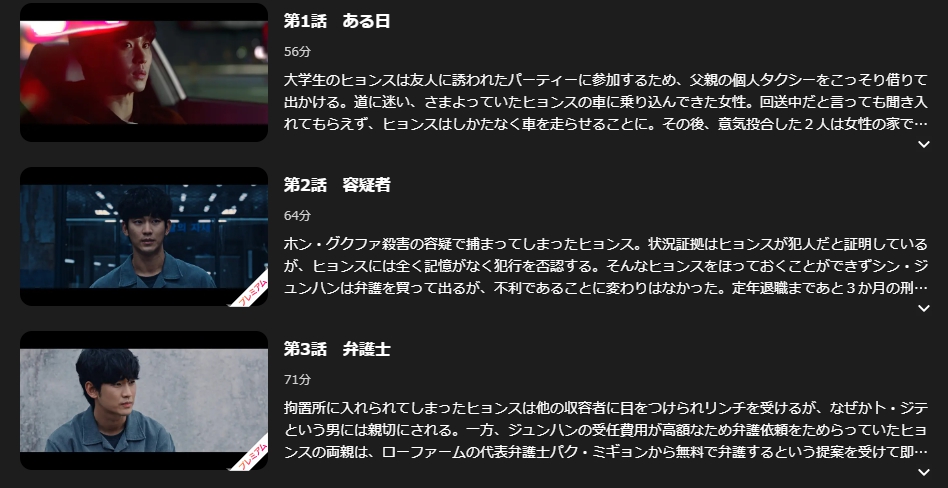 ある日真実のベール　Lemino　話数